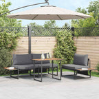 Garten Essgruppe 3 pcs Anthrazit Stahl