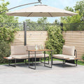 Garten Essgruppe 3 pcs Taupe Stahl