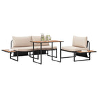 Garten Essgruppe 3 pcs Taupe Stahl