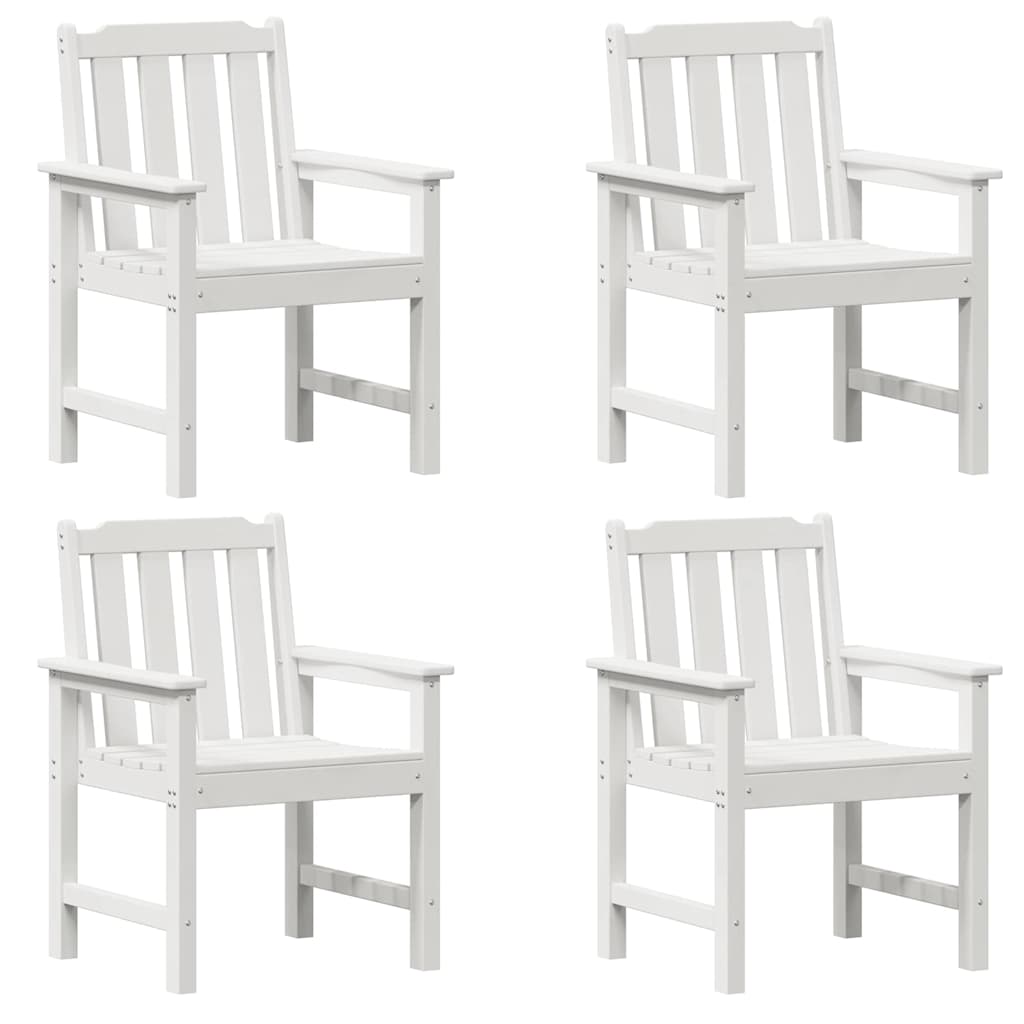 Gartenstuhl 4 pcs Weiß 65,5 x 59 x 88 cm Polyethylen