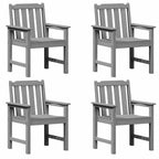 Gartenstuhl 4 pcs Hellgrau 65,5 x 59 x 88 cm Polyethylen