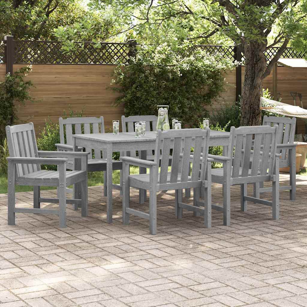 Gartenstuhl 6 pcs Hellgrau 65,5 x 59 x 88 cm Polyethylen