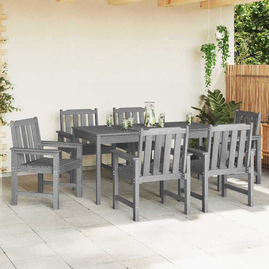 Gartenstuhl 6 pcs Hellgrau 65,5 x 59 x 88 cm Polyethylen