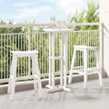 Garten Bar Set 3 pcs Weiß HDPE