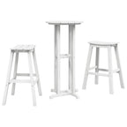Garten Bar Set 3 pcs Weiß HDPE