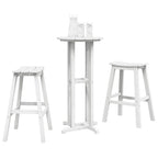 Garten Bar Set 3 pcs Weiß HDPE