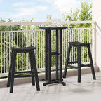 Garten Bar Set 3 pcs Schwarz HDPE