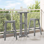 Garten Bar Set 3 pcs Hellgrau HDPE