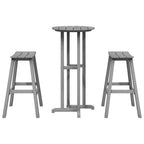 Garten Bar Set 3 pcs Hellgrau HDPE
