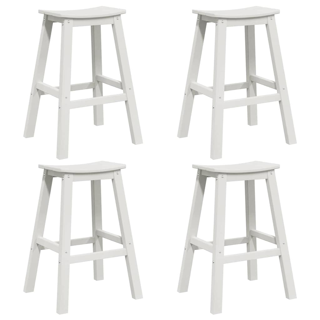 Garten Bar Set 4 pcs Weiß HDPE