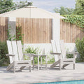 Gartenstuhl 3 pcs Weiß 80,5 x 74,5 x 92 cm Polyethylen