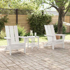 Gartenstuhl 3 pcs Weiß 80,5 x 74,5 x 92 cm Polyethylen