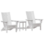 Gartenstuhl 3 pcs Weiß 80,5 x 74,5 x 92 cm Polyethylen