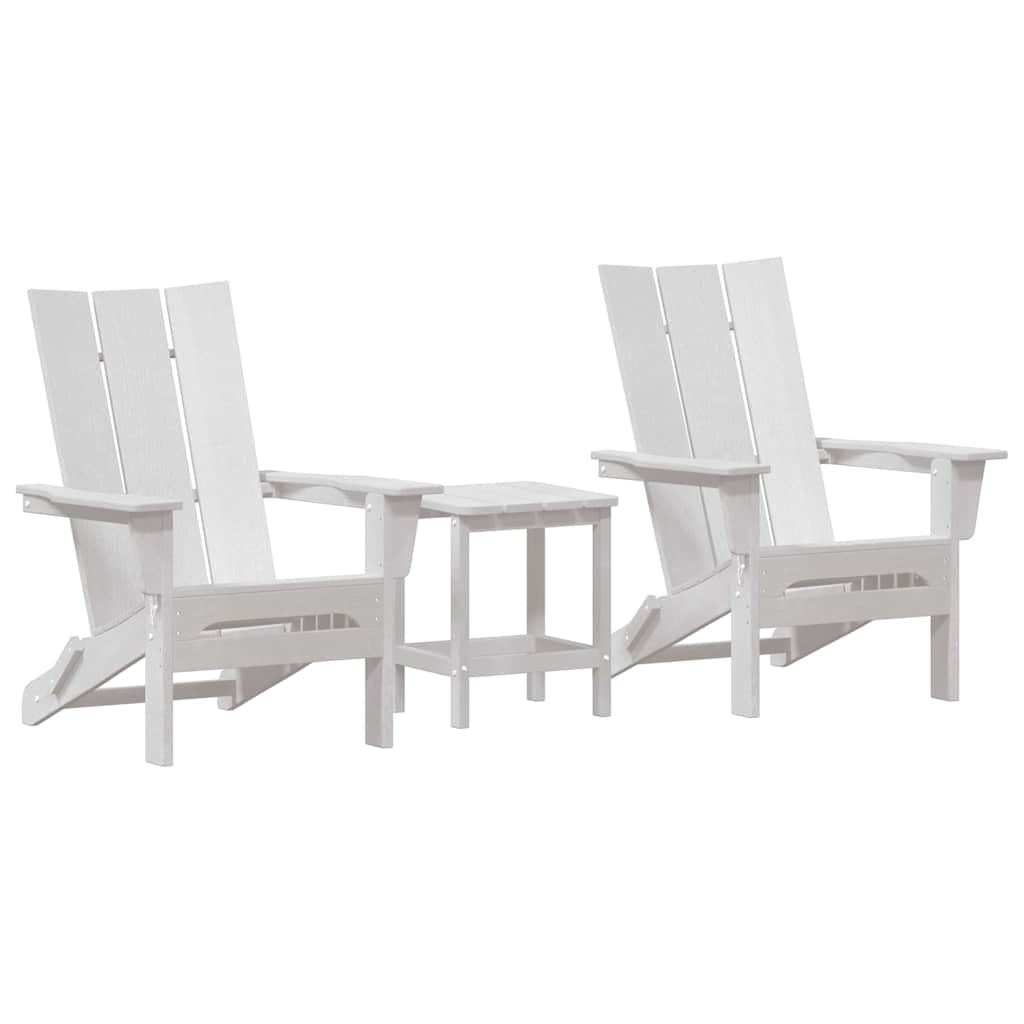 Gartenstuhl 3 pcs Weiß 80,5 x 74,5 x 92 cm Polyethylen