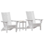 Gartenstuhl 3 pcs Weiß 80,5 x 74,5 x 92 cm Polyethylen