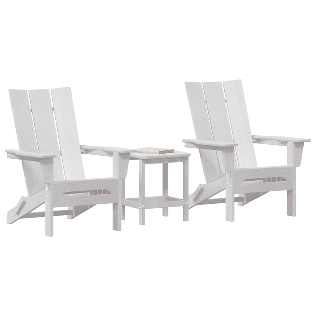 Gartenstuhl 3 pcs Weiß 80,5 x 74,5 x 92 cm Polyethylen
