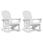Adirondack Schaukelstühle 2 pcs Weiß HDPE