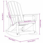 Adirondack Schaukelstühle 2 pcs Weiß HDPE