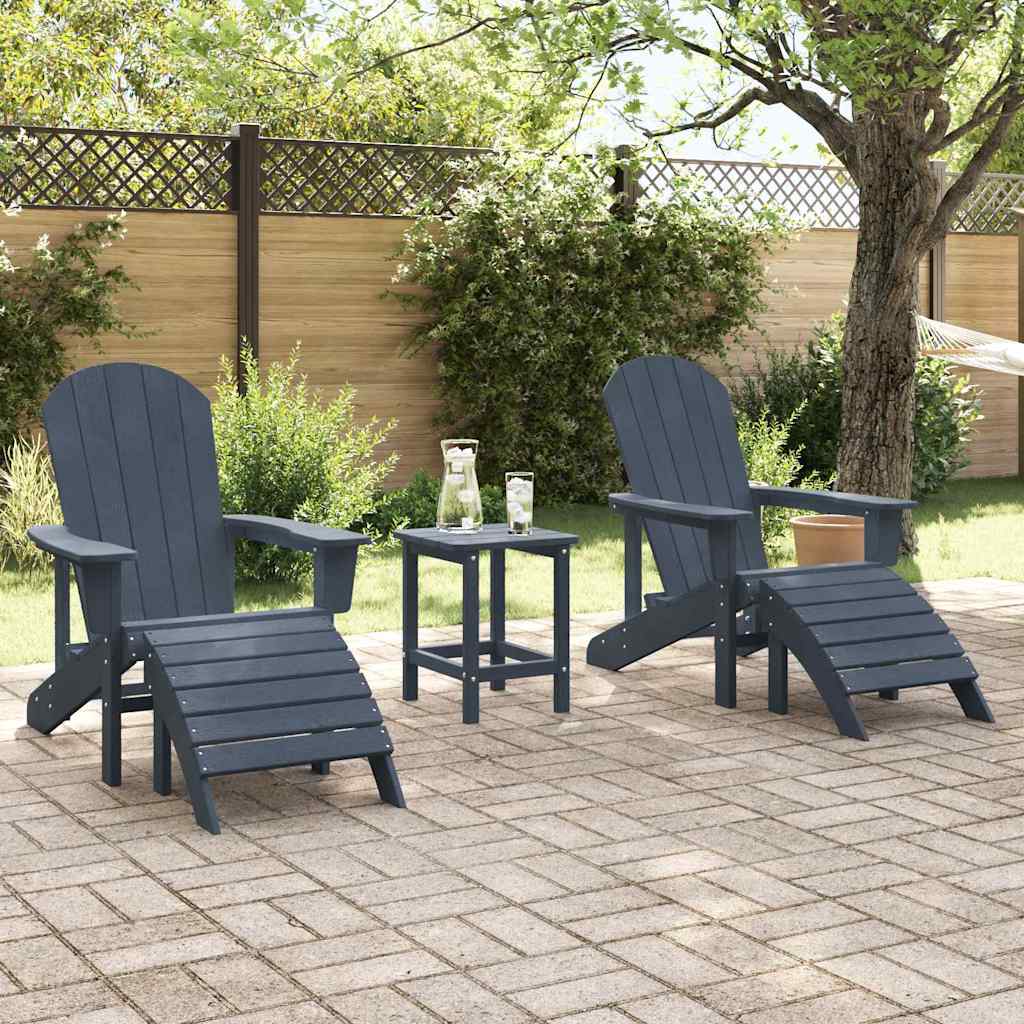 Gartenstuhl 2 pcs Marineblau 83 x 74 x 92 cm Polyethylen
