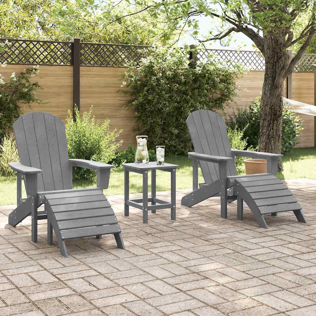 Gartenstuhl 2 pcs Hellgrau 83 x 74 x 92 cm Polyethylen