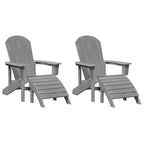 Gartenstuhl 2 pcs Hellgrau 83 x 74 x 92 cm Polyethylen