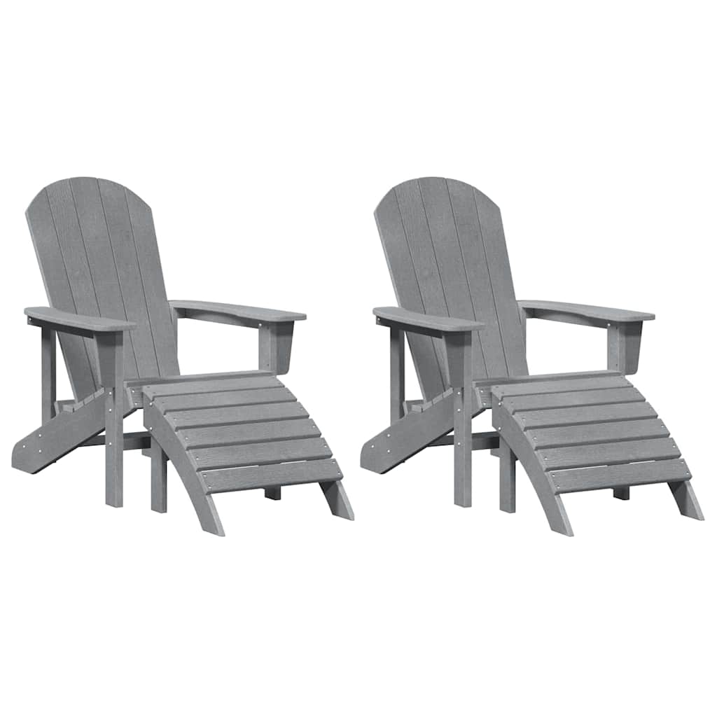 Gartenstuhl 2 pcs Hellgrau 83 x 74 x 92 cm Polyethylen
