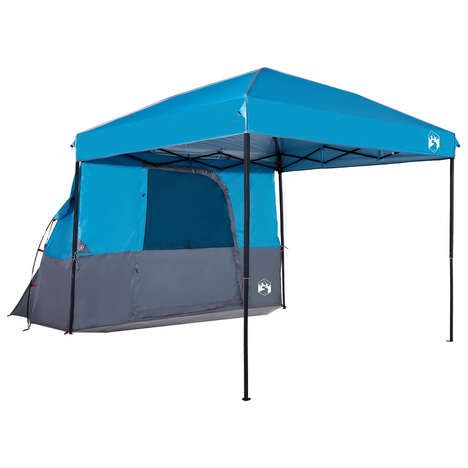 Camping-Zelt-Set mit Dach 2 pcs Blau Taffeta und Stoff