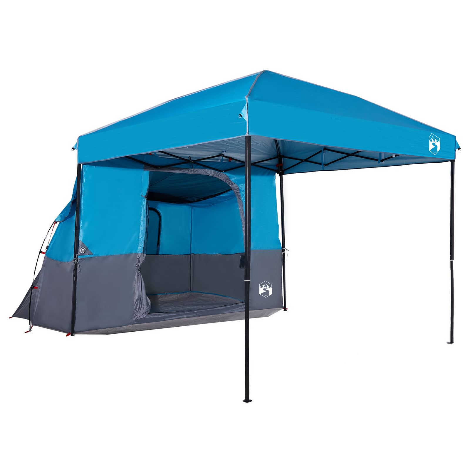 Camping-Zelt-Set mit Dach 2 pcs Blau Taffeta und Stoff