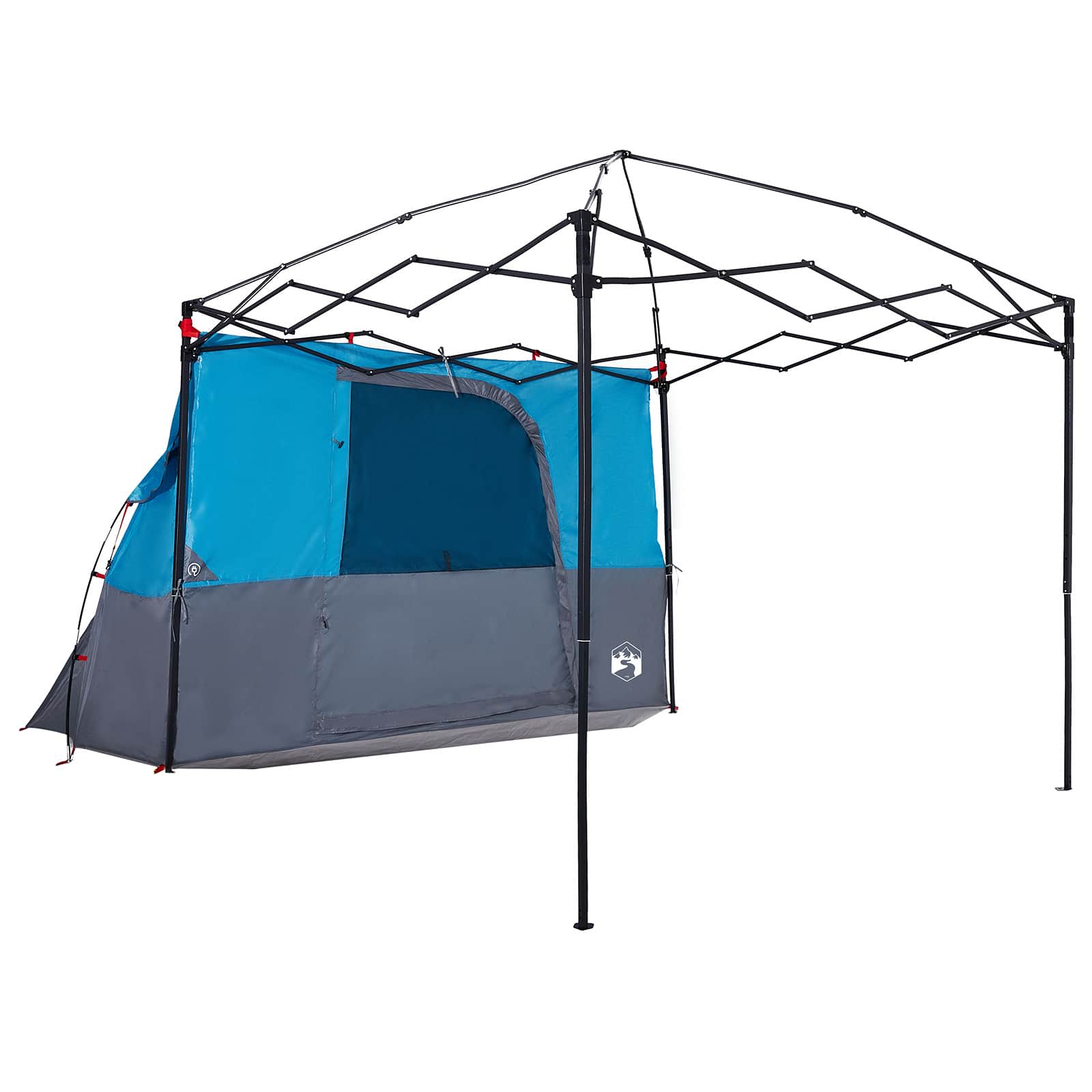 Camping-Zelt-Set mit Dach 2 pcs Blau Taffeta und Stoff