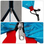 Camping-Zelt-Set mit Dach 2 pcs Blau Taffeta und Stoff