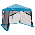 Camping-Zelt-Set mit Dach 2 pcs Blau Taffeta und Stoff