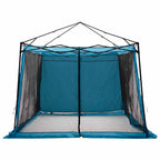 Camping-Zelt-Set mit Dach 2 pcs Blau Taffeta und Stoff