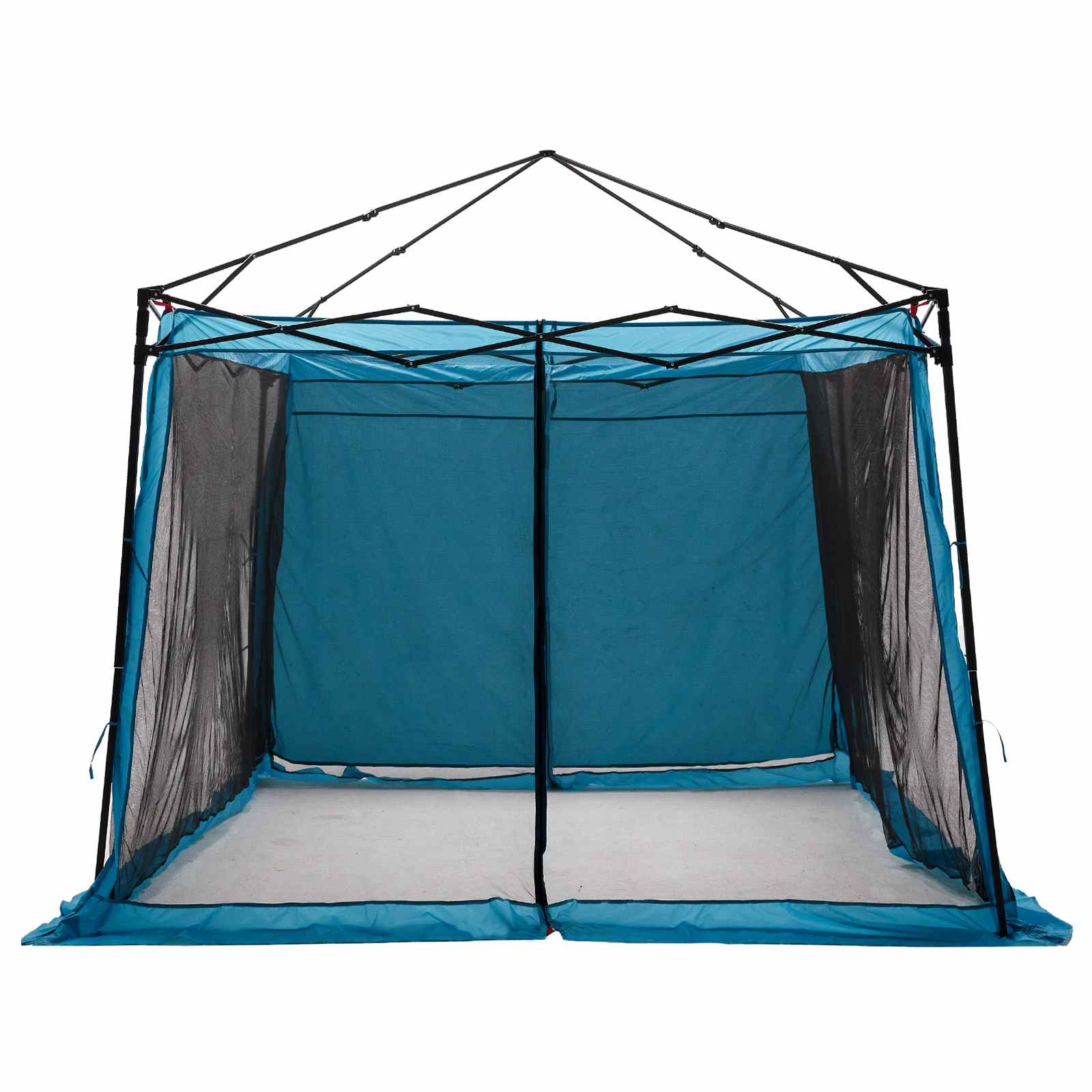 Camping-Zelt-Set mit Dach 2 pcs Blau Taffeta und Stoff