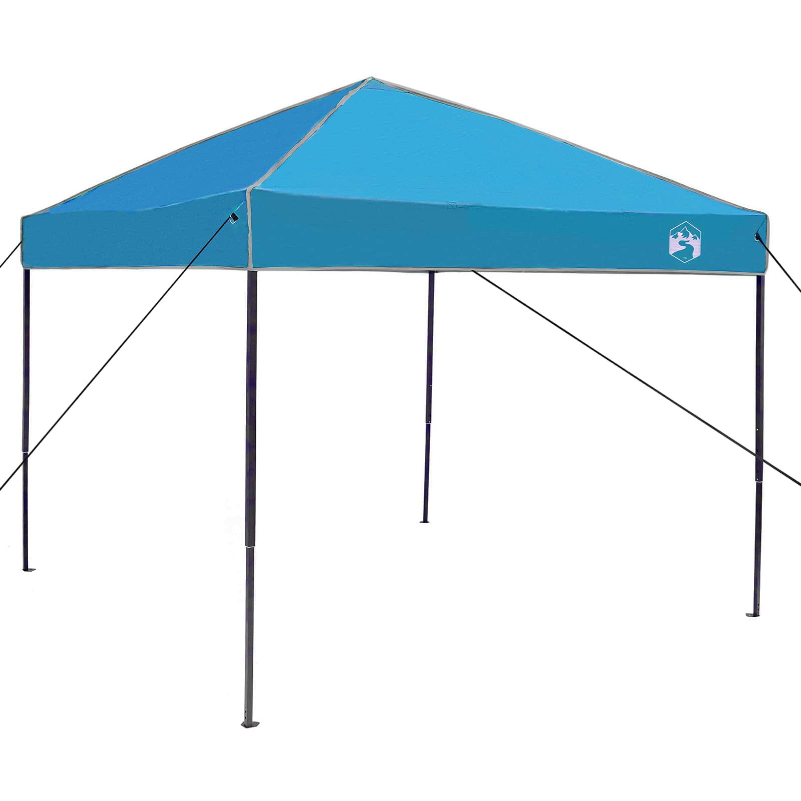 Camping-Zelt-Set mit Dach 2 pcs Blau Taffeta und Stoff