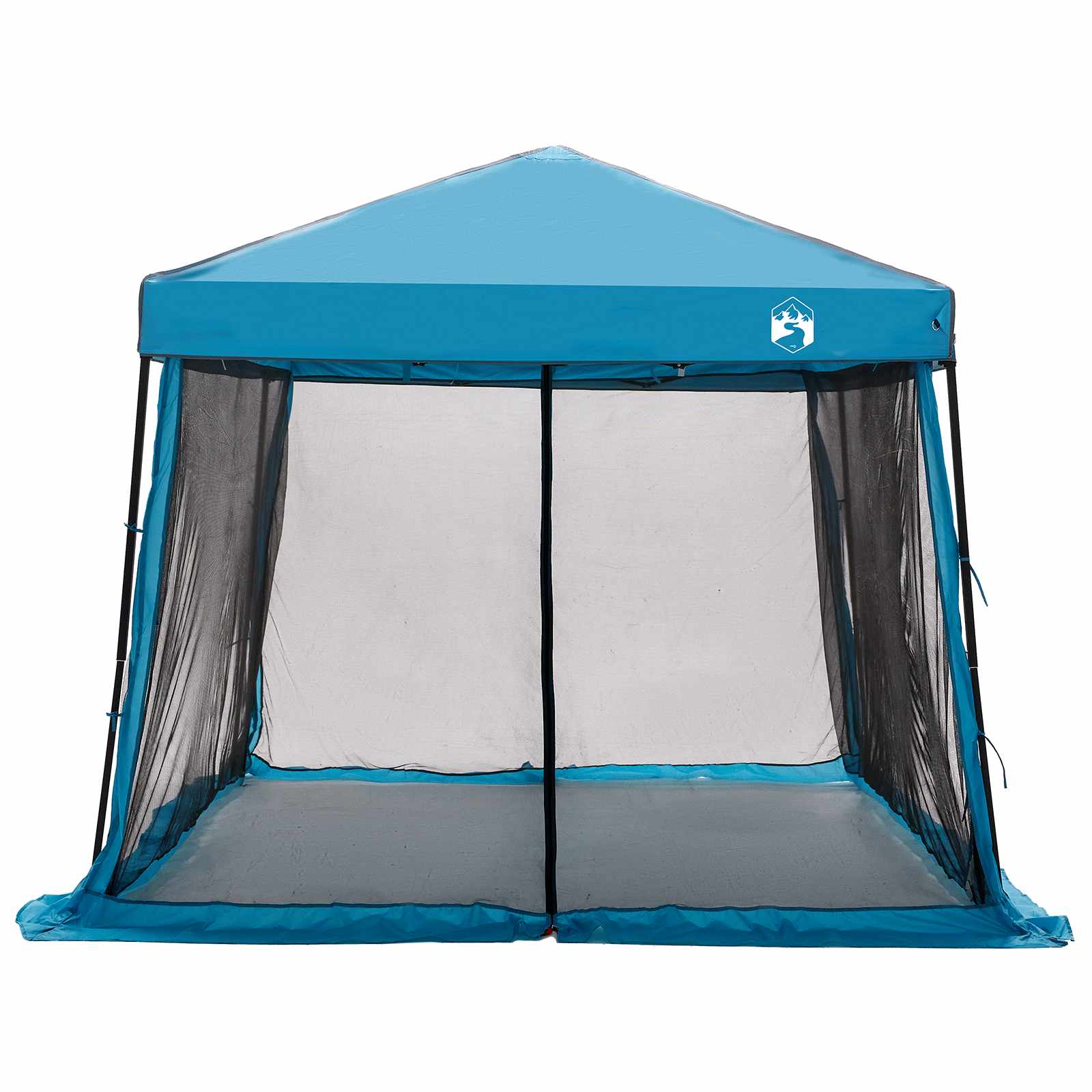 Camping-Zelt-Set mit Dach 2 pcs Blau Taffeta und Stoff