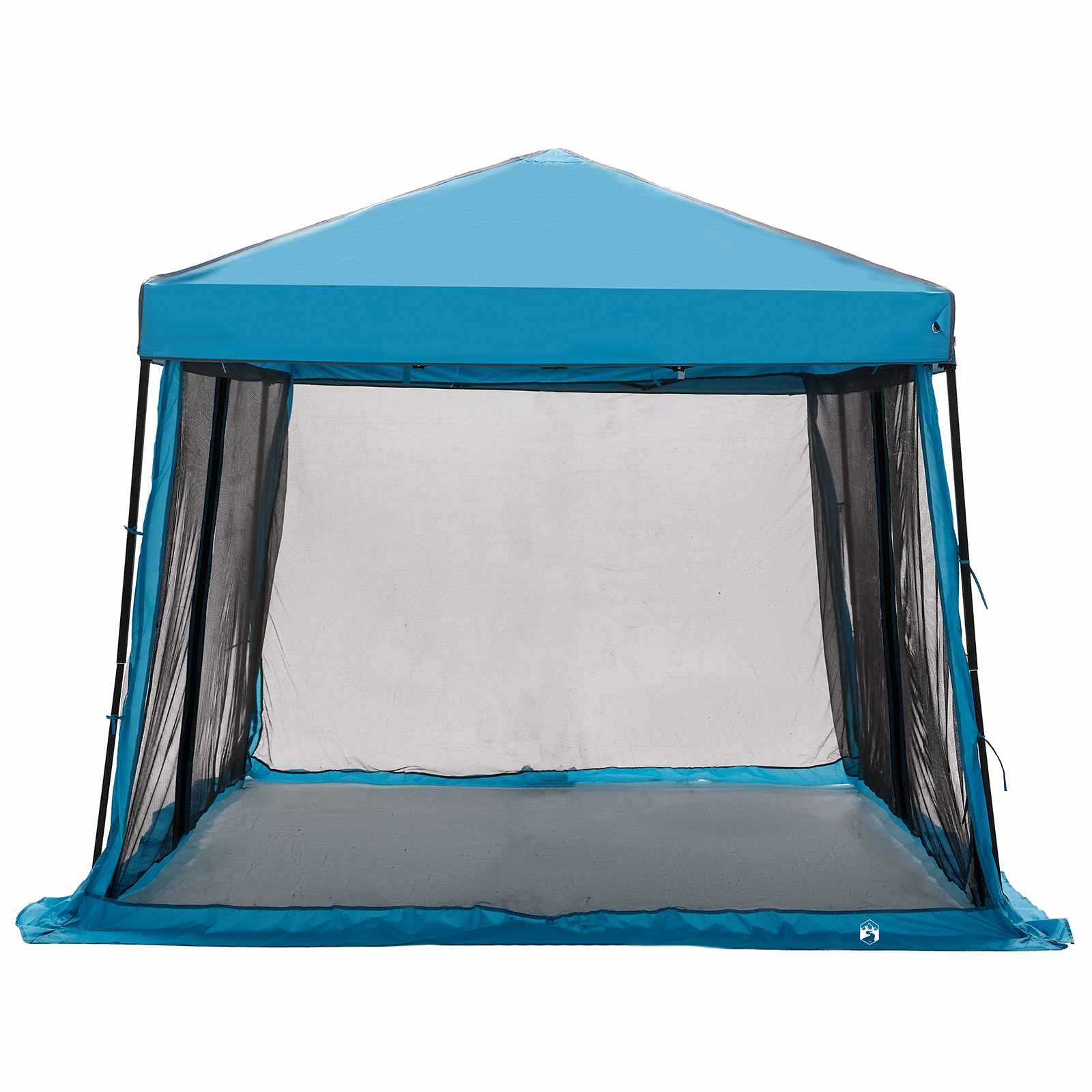 Camping-Zelt-Set mit Dach 2 pcs Blau Taffeta und Stoff