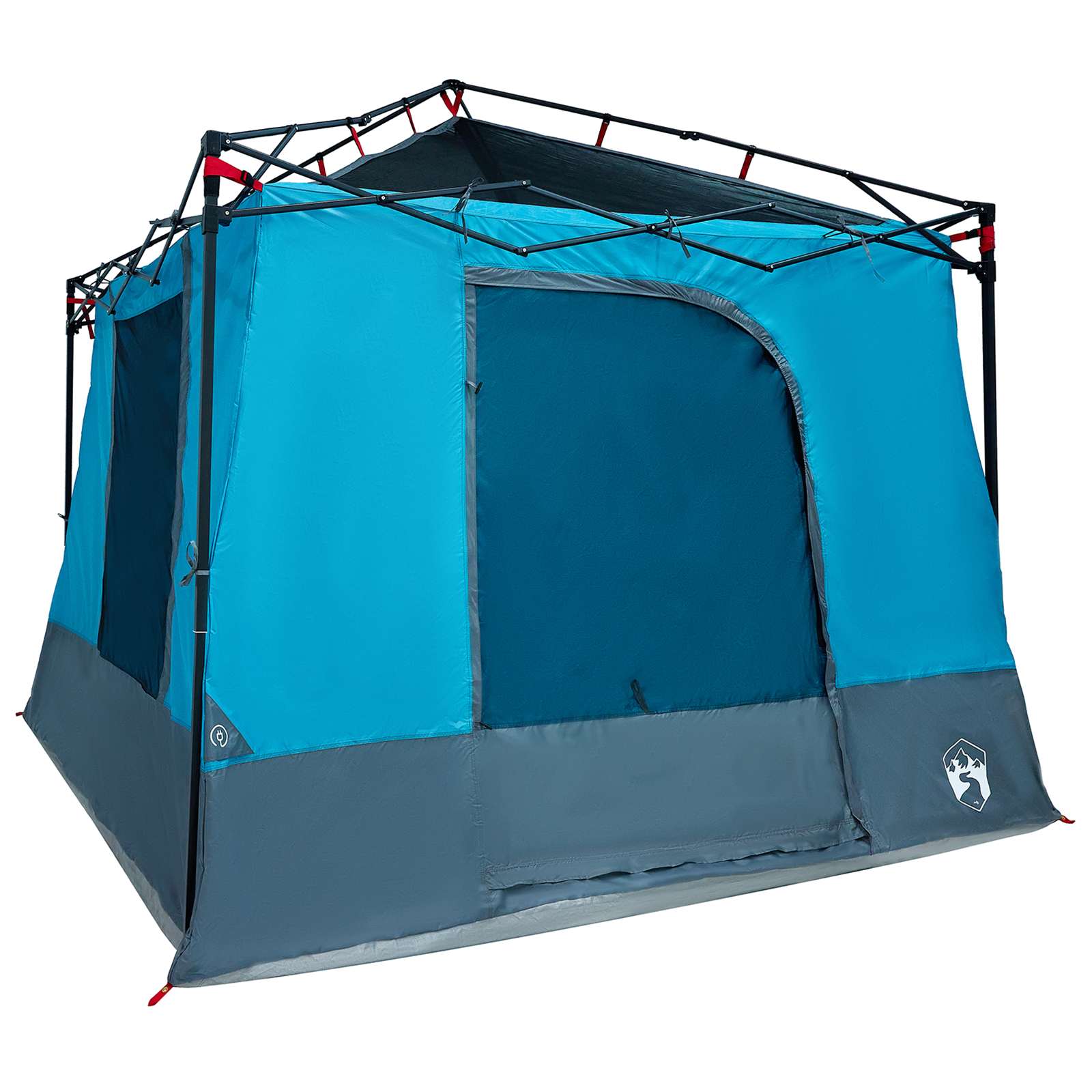 Camping-Zelt-Set mit Dach 2 pcs Blau Taffeta und Stoff