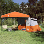Camping-Zelt-Set mit Dach 2 pcs Orange Taffeta und Stoff