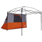 Camping-Zelt-Set mit Dach 2 pcs Orange Taffeta und Stoff