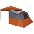 Camping-Zelt-Set mit Dach 2 pcs Orange Taffeta und Stoff