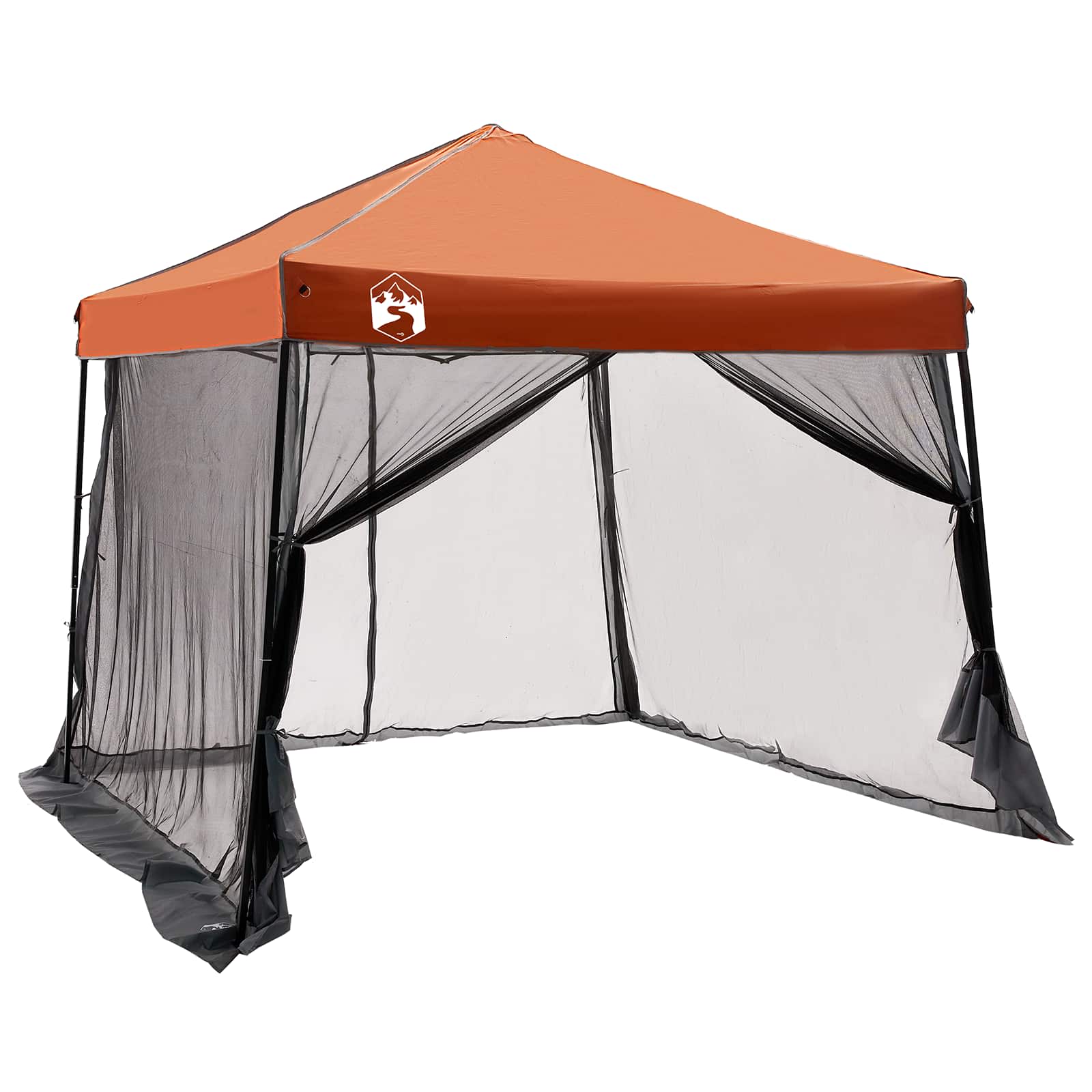 Camping-Zelt-Set 2 pcs Grau und Orange Taffeta und Stoff