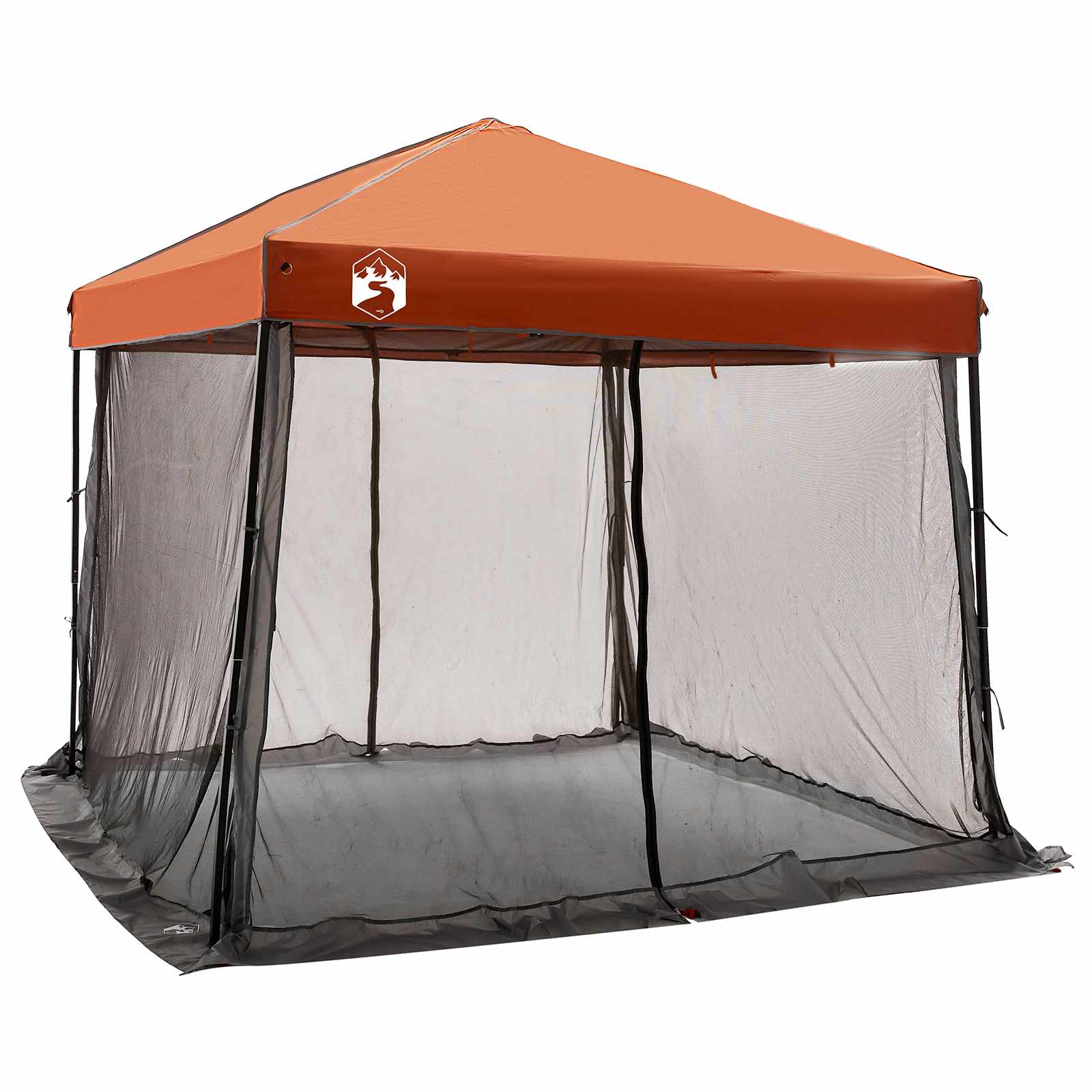 Camping-Zelt-Set 2 pcs Grau und Orange Taffeta und Stoff