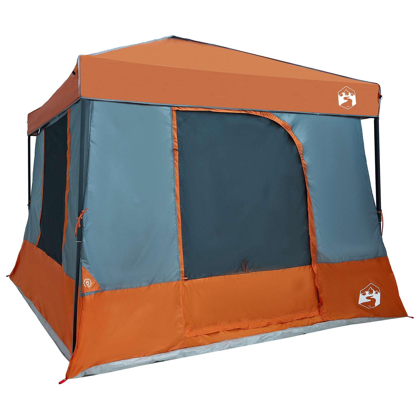Camping-Zelt-Set 2 pcs Grau und Orange Taffeta und Stoff