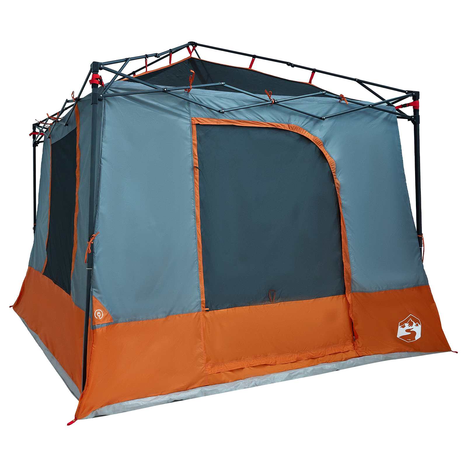 Camping-Zelt-Set 2 pcs Grau und Orange Taffeta und Stoff