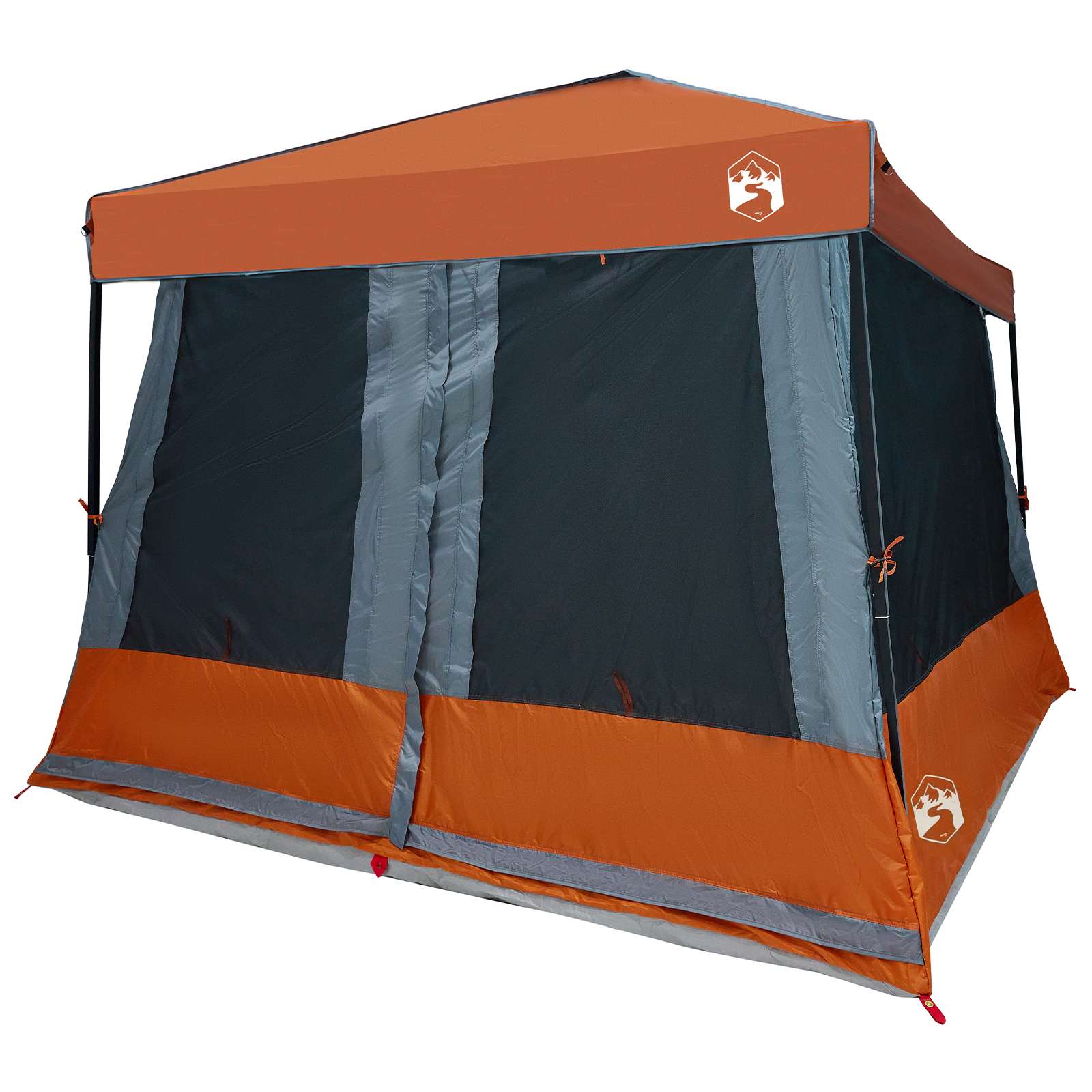 Camping-Zelt-Set 2 pcs Grau und Orange Taffeta und Stoff
