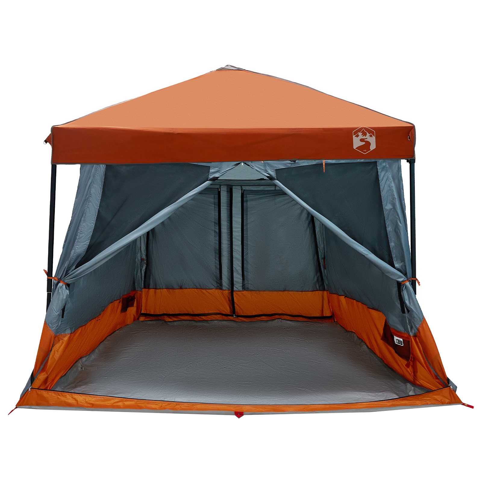 Camping-Zelt-Set 2 pcs Grau und Orange Taffeta und Stoff