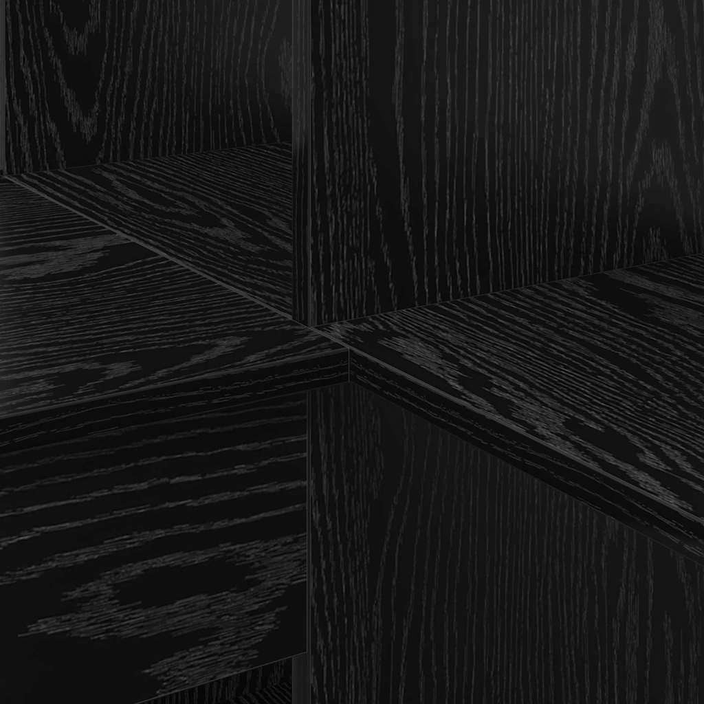 Eck-Schreibtisch Schwarz Eichen-Optik 101,5 x 149,5 x 149,5 cm