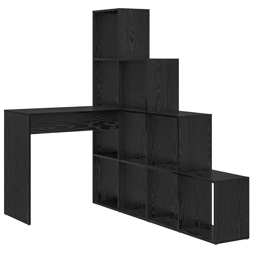 Eck-Schreibtisch Schwarz Eichen-Optik 101,5 x 149,5 x 149,5 cm