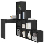 Eck-Schreibtisch Schwarz Eichen-Optik 101,5 x 149,5 x 149,5 cm