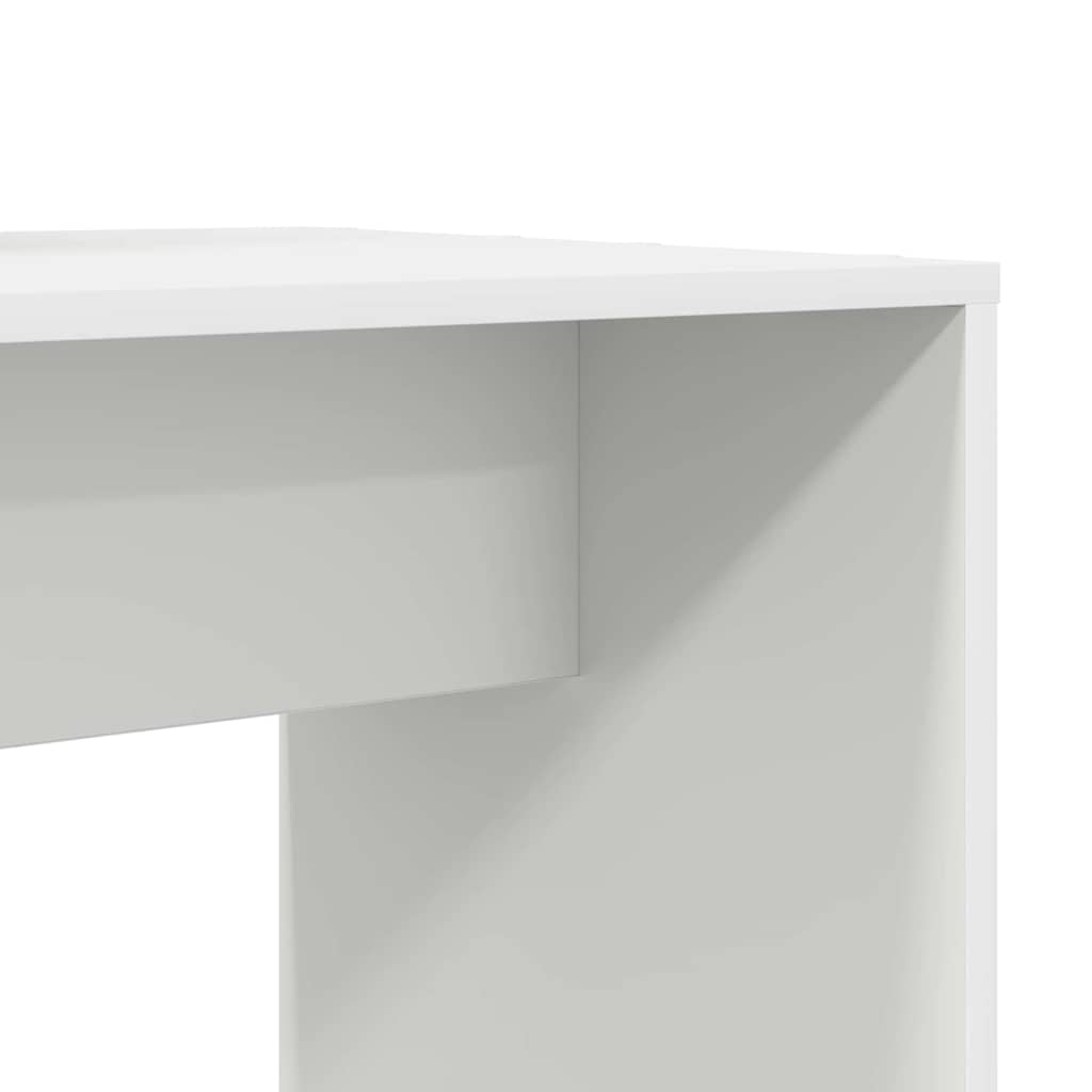 Schreibtisch mit Regal Weiß 138,5 x 55 x 143 cm Holzwerkstoff